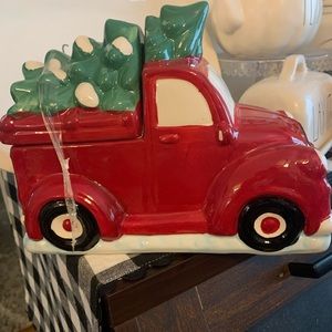 Red truck cookie jar